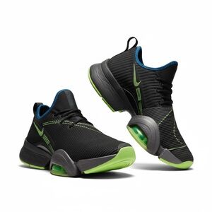 Nike Super Reps Women's 6.5 Black and Green Athletic Workout/Athletic Shoes